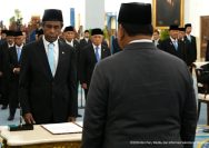 Suasana Margarito Kamis dilantik oleh presiden Prabowo Subianto/ foto istimewa